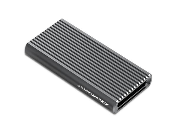 Qoltec - Drevkabinett - SSD, SATA, RGB LED, 4TB - M.2 - M.2 NVMe Card / PCIe (NVMe) - USB-C 3.1 (Gen 2) - grå
