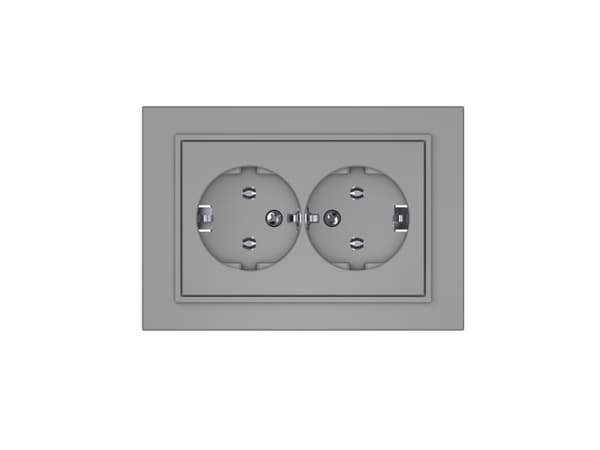 Vilma Socket 2Place Grey Rp16-021 Qr1000