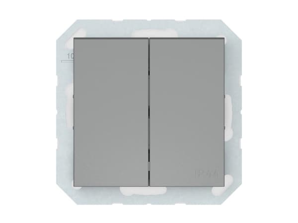 Vilma Switch 2Gang Grey Ip44 P510-020-04 Qr