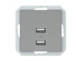 Miniatyrbild 3 av 5: Vilma Socket Usb 2Pl Grey Usb-3.4A-02 Qr1000
