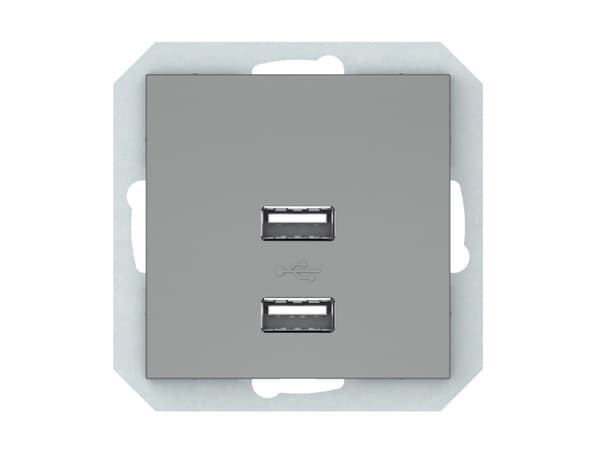 Vilma Socket Usb 2Pl Grey Usb-3.4A-02 Qr1000