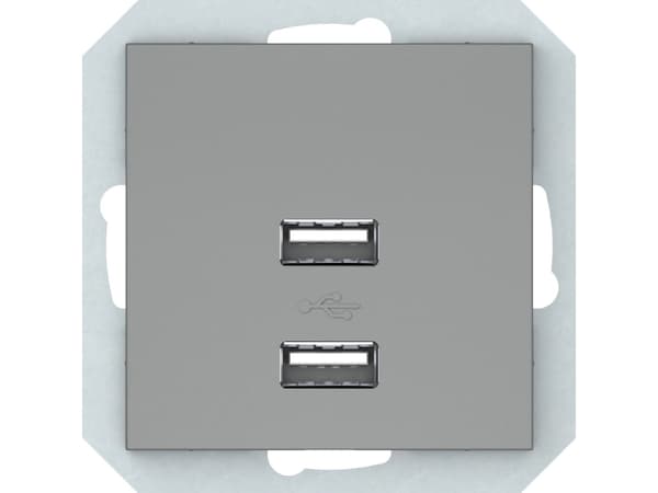 Vilma Socket Usb 2Pl Grey Usb-3.4A-02 Qr1000