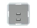 Miniatyrbild 2 av 5: Vilma Socket Usb 2Pl Grey Usb-3.4A-02 Qr1000