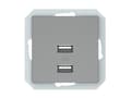 Miniatyrbild 1 av 5: Vilma Socket Usb 2Pl Grey Usb-3.4A-02 Qr1000