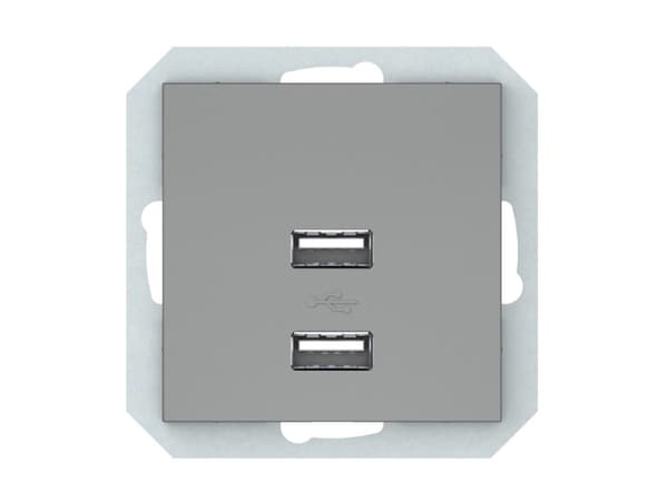 Vilma Socket Usb 2Pl Grey Usb-3.4A-02 Qr1000