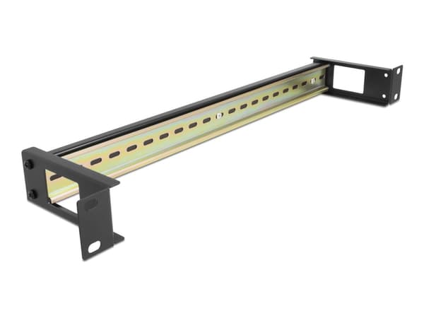 Delock - DIN-rälspanel - svart - 1U - 19"