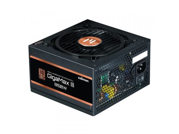 ZALMAN GigaMax III ZM850-GV3 - Strømforsyning (intern) - ATX12V 3.0 - 80 PLUS Bronze - AC 200-240 V - 850 watt - aktiv PFC