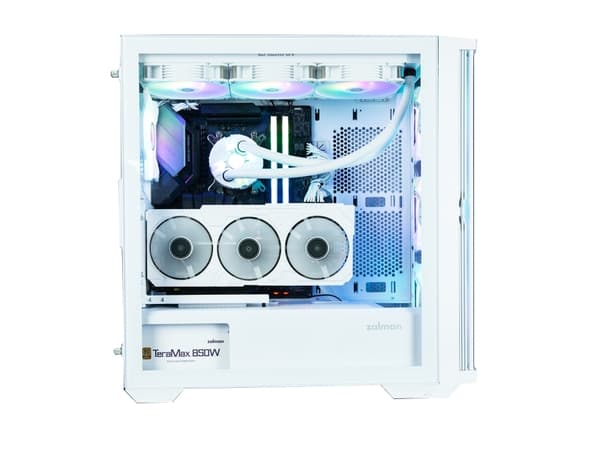 Zalman Z10 DUO - Mid tower - ATX - sidepanel med vindu (herdet glass) - ingen strømforsyning (ATX) - hvit - USB/lyd