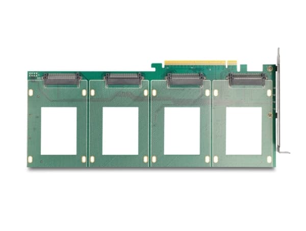 Delock - Lagringskontroll - bifurkasjon, 288 x 122 mm - U.2 NVMe - PCIe 4.0 x16