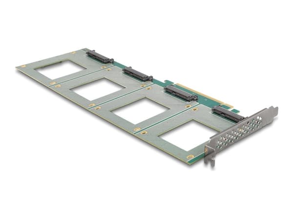 Delock - Lagringskontroll - bifurkasjon, 288 x 122 mm - U.2 NVMe - PCIe 4.0 x16