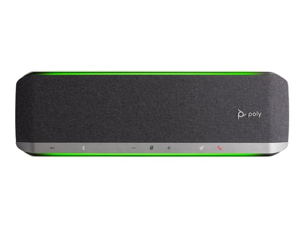 Poly Sync 60 - Smart högtalartelefon - Bluetooth - kabelansluten, trådlös - USB-A, USB-C - svart, silver - Zoomcertifierad