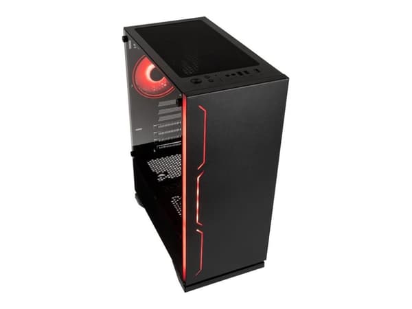 Kolink Inspire K11 ARGB - Mid tower - ATX - genomskinlig sidopanel (härdat glas) - ingen strömförsörjning (ATX) - svart - USB/ljud