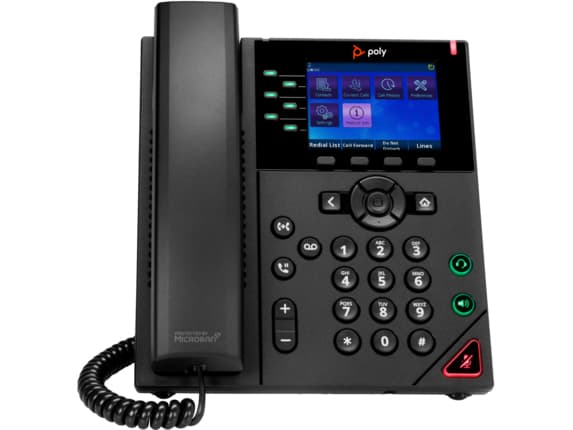 Poly VVX 350 - VoIP-telefon - 3-veis samtalekapasitet - SIP, SDP - med 6 linjer - 24 linjer - svart
