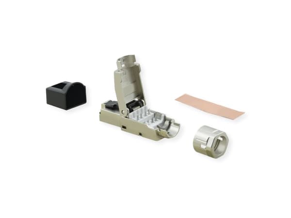 VALUE 21.99.1804, RJ-45, Silver, Hankoppling, Rak, Zink, Cat8