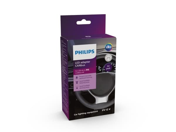 Philips Accessories for LED upgrade 18960X2 CANBUS-adaptrar, PoE adapter, Svart, LED, Philips CANbus H4