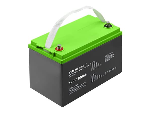 Qoltec - UPS-batteri - 12 V, 29.3 kg - gel - 100 Ah