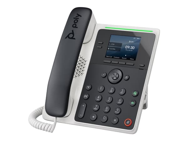 Poly Edge E100 - VoIP-telefon med nummerpresentation/samtal väntar - 3-riktad samtalsförmåg - SIP, SDP - midnattsblå, vit