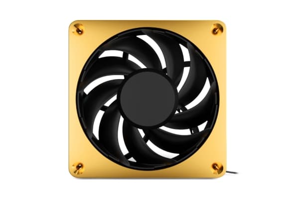 Alphacool 13854, Fan module, Plastic, Black, Gold, 4-pin, 1 fan(s), 12 cm