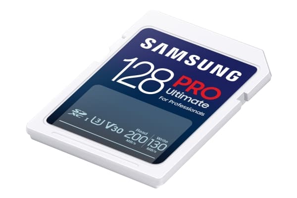 Samsung PRO Ultimate MB-SY128S - Flashminnekort - 128 GB - Video Class V30 / UHS-I U3 - SDXC UHS-I - hvit