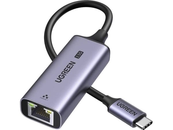 Ugreen USB-C to RJ45 2.5G Ethernet Adapter, USB Type-C, RJ-45, Hankoppling, Grå