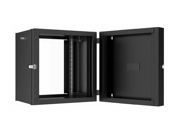 Lanview by Logon - Rack skåp - 60 x 60, double, pro - väggmontering - svart, RAL 9005 - 12U - 19"
