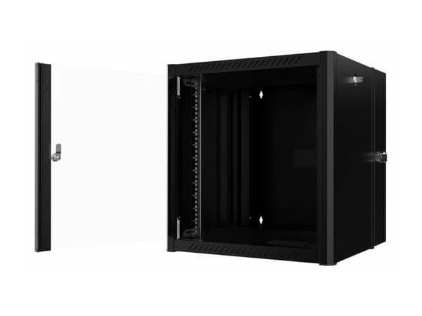 Lanview by Logon - Rack skåp - 60 x 60, double, pro - väggmontering - svart, RAL 9005 - 12U - 19"