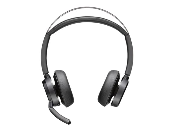 Poly Voyager Focus 2-M - Hodesett - on-ear - Bluetooth - trådløs, kablet - aktiv støydemping - USB-C via Bluetooth-adapter - svart - Certified for Mi