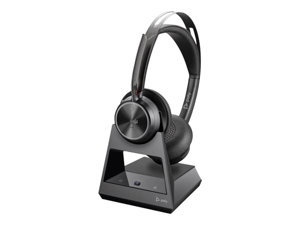 Poly Voyager Focus 2-M - Hodesett - on-ear - Bluetooth - trådløs, kablet - aktiv støydemping - USB-C via Bluetooth-adapter - svart - Certified for Mi