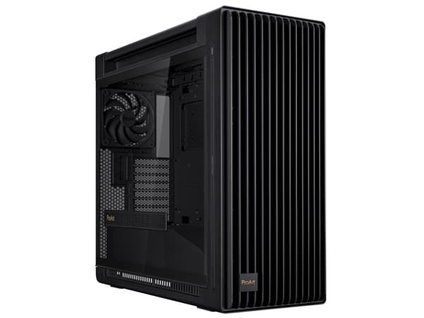 ASUS ProArt PA602 - Mid tower - genomskinlig sidopanel (härdat glas) - ingen strömförsörjning - svart - USB/ljud
