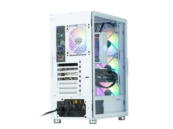 Zalman i3 NEO - Mid tower - ATX - genomskinlig sidopanel (härdat glas) - ingen strömförsörjning - vit - USB/ljud