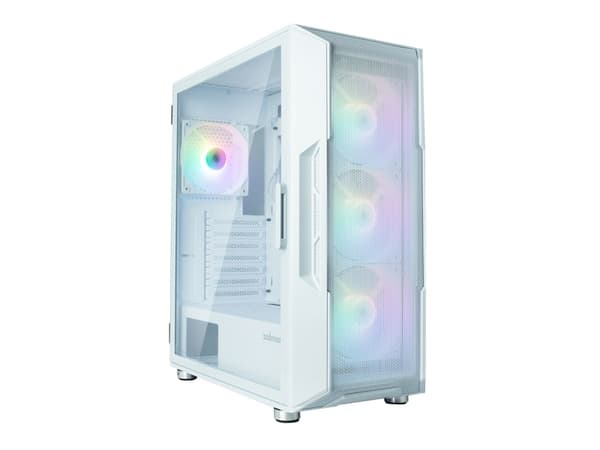 Zalman i3 NEO - Mid tower - ATX - genomskinlig sidopanel (härdat glas) - ingen strömförsörjning - vit - USB/ljud