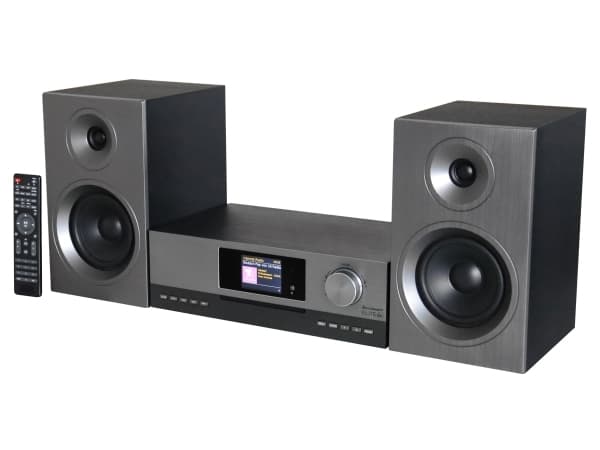Soundmaster ICD5000SW, Hjemmelydtårnsystem, Aluminium, Grå, Front, 50 W, 2-veis, DAB+, FM