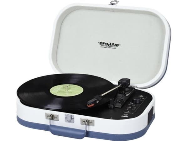 Trevi TT 1020 BT, Direktedrevet platespiller, Semi-automatisk, Blå, Hvit, 33,45,78 RPM, Rotasjon, 3,5 mm