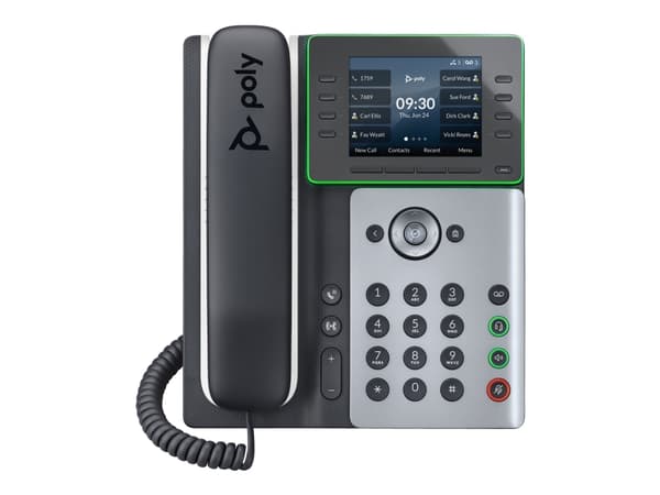 Poly Edge E350 - VoIP-puhelin, jossa on soittajan tunnistus/puhelun odotus - 3-suuntainen soittomahdollisuus - SIP, SDP