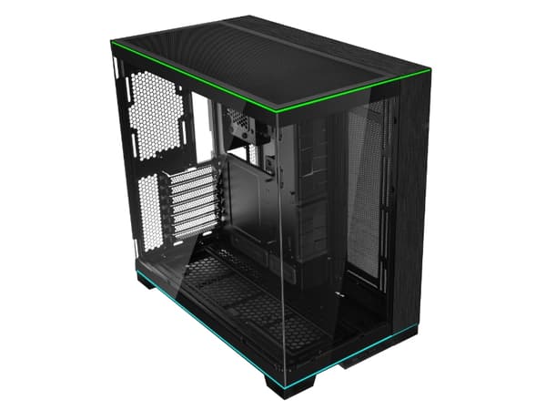 Lian Li O11 Dynamic Evo RGB - Tower - utökad ATX - genomskinlig sidopanel (härdat glas) - ingen strömförsörjning (ATX) - svart - USB/ljud