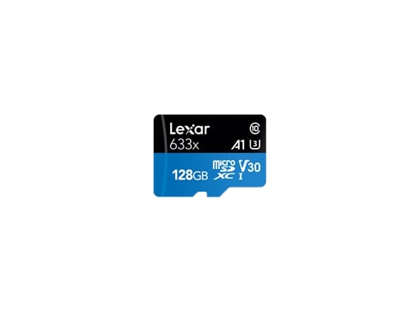 Lexar microSDXC 633x UHS-I 128 GB med adapter