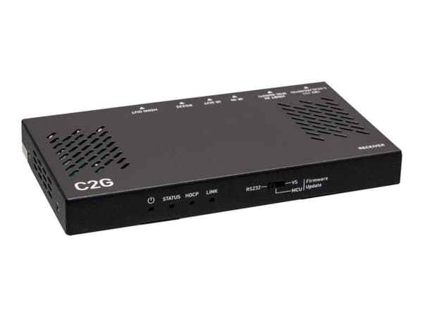 C2G HDMI Ultra-Slim HDBaseT + RS232 And IR Over Cat Extender Box Receiver - 4K 60Hz - Video/ljud/seriell förlängare - mottagare - HDMI, HDBaseT 2.0 -