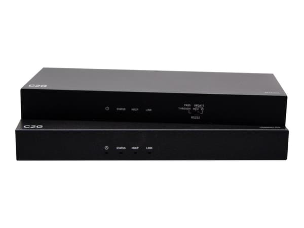 C2G HDMI HDBaseT + 3.5mm, USB-B to A, and RS232 over Cat Extender Box Transmitter to Box Receiver - 4K 60Hz - Video/lyd/USB/seriellutvider - sender -