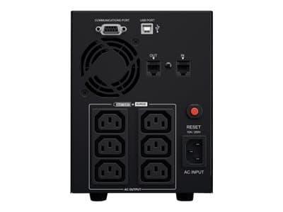 CyberPower VALUE2200EILCD, 2,2 kVA, 1320 W, Sini, 47/63 Hz, 7%, Faksi, Modeemi, Verkko, Puhelin