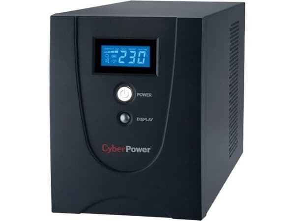 CyberPower VALUE2200EILCD, 2,2 kVA, 1320 W, Sini, 47/63 Hz, 7%, Faksi, Modeemi, Verkko, Puhelin