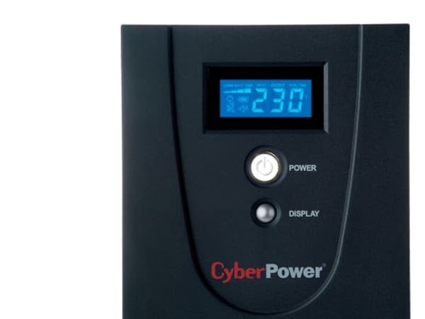 CyberPower VALUE2200EILCD, 2,2 kVA, 1320 W, Sini, 47/63 Hz, 7%, Faksi, Modeemi, Verkko, Puhelin