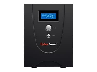 CyberPower VALUE2200EILCD, 2,2 kVA, 1320 W, Sini, 47/63 Hz, 7%, Faksi, Modeemi, Verkko, Puhelin