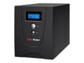 Pikkukuva 1 / 5: CyberPower VALUE2200EILCD, 2,2 kVA, 1320 W, Sini, 47/63 Hz, 7%, Faksi, Modeemi, Verkko, Puhelin