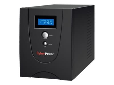 CyberPower VALUE2200EILCD, 2,2 kVA, 1320 W, Sini, 47/63 Hz, 7%, Faksi, Modeemi, Verkko, Puhelin