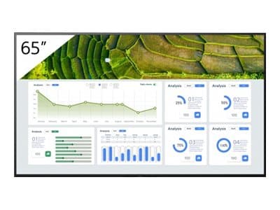 Sony FW-65BZ30L/TM, Digitaalinen litteä infotaulu, 165,1 cm (65"), LCD, 3840 x 2160 pikseliä, Wi-Fi, 24/7