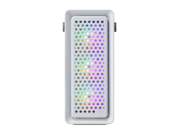 FSP CUT593P - FT - ATX - genomskinlig sidopanel (härdat glas) - ingen strömförsörjning (ATX) - vit - USB/ljud