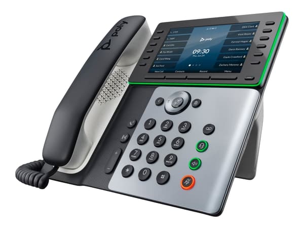 Poly Edge E500 - VoIP-telefon med anrops-ID/samtale venter - treveis anropskapasitet - SIP, SDP - 48 linjer - midnattsblå, hvit