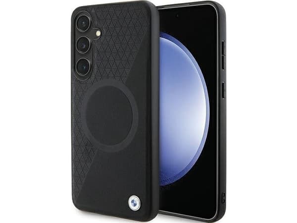BMW BMHMS24S23RTPK S24 S921black/black hardcase Signature Leather Half Textured & Circle MagSafe