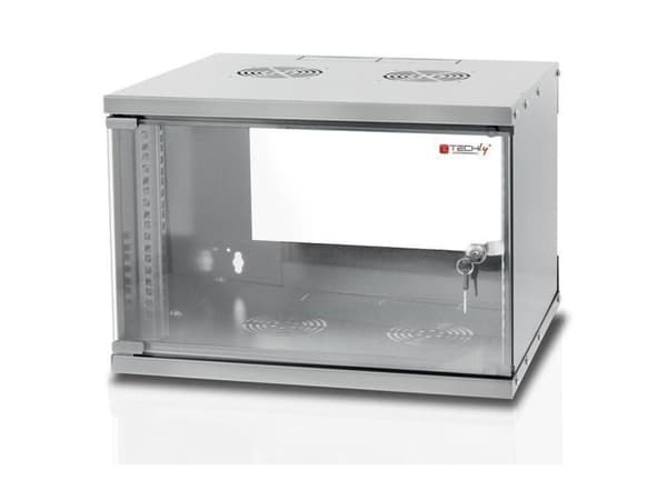 TECHly Armadio - Skåp - väggmontering - RAL 7035 - 6U - 19"