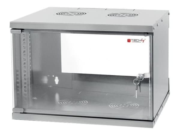 TECHly Armadio - Skåp - väggmontering - RAL 7035 - 6U - 19"